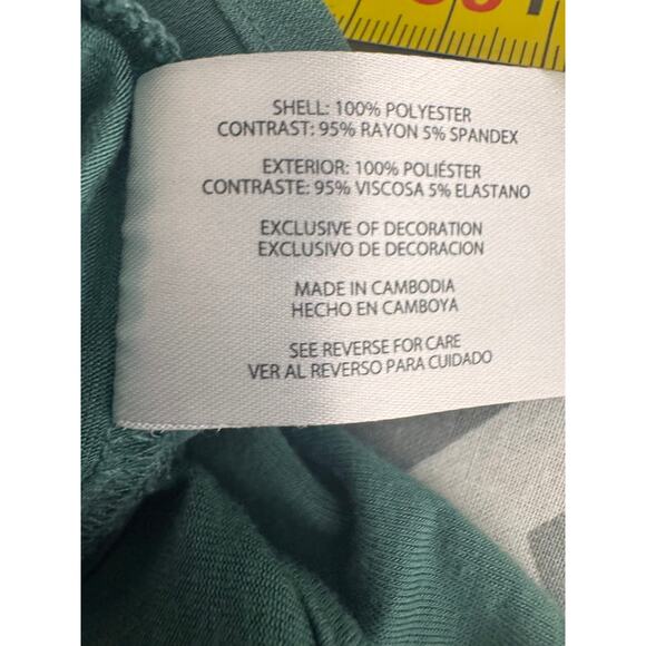 Banana Republic Green V-Neck Cap Sleeve Blouse Size M - Picture 6 of 6